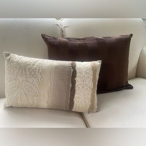 Pillow Bundle- 2 Madura Rectangle Throw Pillows (includes covers and inserts).